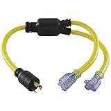 High Quality YL520520S 20-Amp 125-volt L5-20P Generator Y-Adapter Male Plug to U.S. 15/20-Amp Female