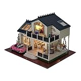 CUTICATE 1/24 ドールハウスキット ドールハウス ミニチュア 木製 手作りキットセット プレゼント 全5選択 - #3