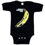 VELVET UNDERGROUND - BANANA BLACK BABY ONESIE ベルベット・アンダーグラウンド オフィシャル バンドTシャツ ベビー服 ロンパース