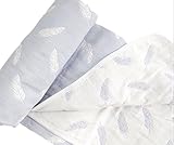 Sta.ANA(サンタ・アナ)ベビーケット 羽 柄 リバーシブル ガーゼケット ガーゼタオル 5重 ベビー用 赤ちゃん ブランケット バスタオル おくるみ かるふわ 出産祝い 105×115cm 選べ