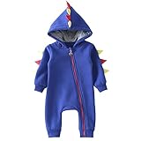ベビーロンパース Hosam 子供服 赤ちゃん 男の子 恐竜 着ぐるみ 秋冬衣装 室内 子供の誕生日プレゼント　出産お祝い (90)