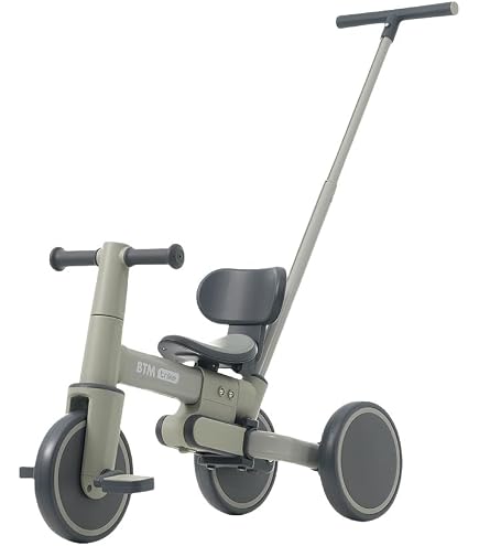 Amazon.co.jp: BTM 子供用三輪車 5in1 三輪車のりもの 押し棒付き超