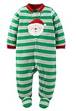 Carters幼児男の子グリーンフリースサンタクロースクリスマススリーSleep & Play カラー: グリーン