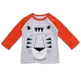 MIOIM 秋冬 防寒 プライマーシャツ 子供服 Tシャツ 長袖 トップス 虎柄 カットソー カジュアル ブラウス