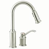 Moen 7590CSL Aberdeen One-Handle High Arc Pulldown Kitchen Faucet, Classic Stainless [並行輸入品]