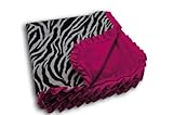 Caught Ya Lookin' Reversible Baby Blanket, Zebra by Caught Ya Lookin'