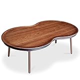 こたつ emナッツ 変型 幅 120 , 奥行 68, 高さ 38 cm ウォールナット突板 座卓 コタツ 暖房 ピーナッツ型 机 木製 洋室 和室に合う炬燵 家具調コタツ リビングテーブル ローテーブル 日本製 国産