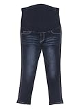 Angeliebe エンジェリーベ マタニティ P ・ パンツ ストレッチ デニム クロップド 妊婦服 アジャスター調節可 7号 ダーク ブルー