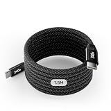 USB Type C ケーブル 240W/5A タイプc ケーブル 急速充電 スパイラル 形状記憶 CtoC マグネット吸着 ナイロン製 PD対応 データ転送 480Mbps 【1.5M】