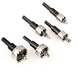 ホールソー　穴あけ 　16・18.5・20・25・30mm　5本組　レンチ付属　HSSホールソー　インパクトドライバー 電動ドリル ボール盤 対応　木工　ステンレスシート用