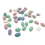 Kissteether 50pcs DIYファッションシリコーンペンダントの赤ちゃんの歯が21*15.5*12.6ミリメートル色ピンクの豚のおもちゃ赤ちゃんの歯磨き粉新しいお母さんは食品グレードシリコ