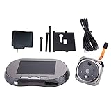 Tivollyff ドアベル ワイヤレス 玄関4.3"タッチスクリーンデジタルドアベル160度のHD広角の穴のビューア亜鉛合金ドアアイドベルベルナイトビジョン