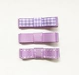 Baby Deer Clips ヘアクリップ for ベビー キッズ リボン３個セット (アイリス)