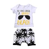 子供用幼児用ベビー男の子女の子no 1つが好きだA Shady Beach GlassesシャツとPalm Shorts Set カラー: ホワイト