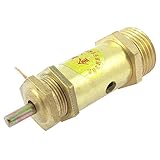 uxcell 圧力リリーフバルブ　安全弁　オスネジ　エアコンプレッサ　金属