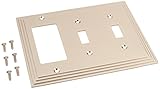 Amertac 84TTRN 2 Toggle/1 Rocker-GFCI Steps Wallplate, Nickel [並行輸入品]