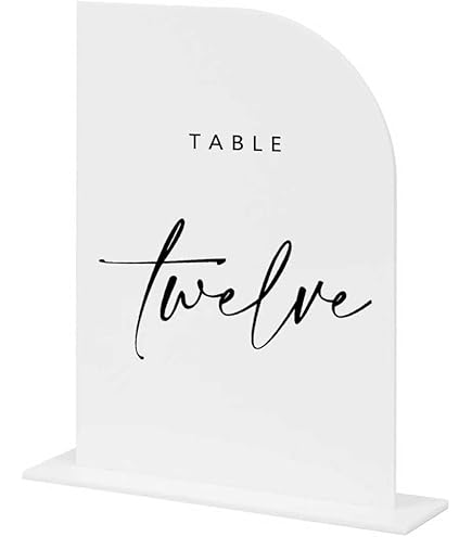 Aazon.co: JINURY 5x7 Inch Black Arch Acrylic Sign With Stand | 10 Pack Blank Black Acrylic