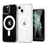 ONLYOU iphone14promax 用 ケース Magsafe対応 フィルム付き クリア ガラスフィルム セット マグネット マグセーフ おしゃれ カバー アイフォン14プロマックス
