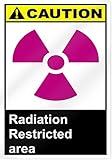 Radiation Restricted Area Caution Sign - 10" wide x 14" tall [並行輸入品]