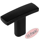 Cosmas 2363 FBフラットブラック微妙なアーチキャビネットハードウェアハンドルノブ1 – 7 / 16 "全体長 – 10パック