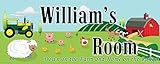 Mona Melisa Designs Customized Farm William Name Sign Decorative Wall Sticker [並行輸入品]