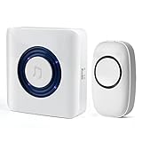 ワイヤレス ドアチャイム 呼び出し鈴-BigFox 無線範囲 300m/1000ft 4種類呼出設定 52種チャイム音 音量調整 LEDライト光る 介護用呼び出し機 聴覚障害者 雑音環境に向け 改良型