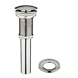 VIGO Bathroom Faucet Vessel Vanity Sink Pop Up Drain Stopper without Overflow and Mounting Ring, Bru
