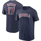 大谷翔平 Tシャツ MLB エンゼルス ナイキ Nike ネイビー tシャツ メンズ 半袖 - S