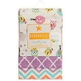 Bananafish Studio Sweet Owl Girl Receiving Soft Nursery Bed Cotton Blanket Made with Soft Fabric, Pu