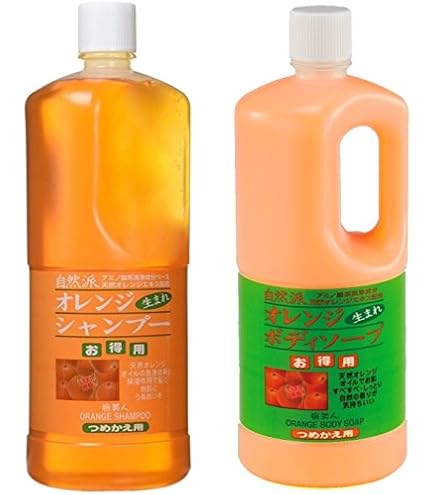 Amazon | アズマ商事の 自然派 オレンジシャンプー 1000ml | 旅美人