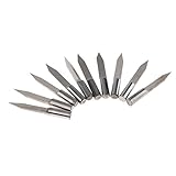 Baoblaze 10本入　彫刻刀　30度　0.4mm　V字型　 フライス削り　CNC 彫刻機械 ルーターツール　木工彫刻刃　全7サイズ - 長さ45mm