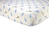 Sadie & Scout Zahara - Blue Safari Print Crib Sheet