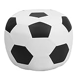 Flash Furniture Kids Soccer Stool, Black/White [並行輸入品]