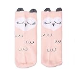 アンチスリップの漫画の鳥ソックスベビー女の子のためのかわいいピンクのソックス