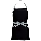 アイトス 胸当てミニエプロン(コードレーン配色) 010/ブラック AZ-8652