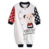 新生児肌着 カバーオール ベビー服 コンビ肌着 赤ちゃん 長袖 厚手 前開き 秋冬 出産準備 出産祝い 綿100％ ３-６ヶ月