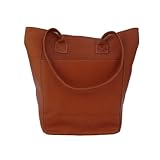 Piel Leather 7067 XL Shopping Bag - Saddle