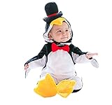 ペンギンのロンパース 赤ちゃん服 長袖 秋 冬 70