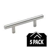 AmerockバーPulls 3で。( 76 mmセンターPull値パック – スターリングニッケル 5 Pack BP19010CSG9-5PACK 5