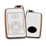 KUNIO トヨタ専用 ５ボタン シリコン スマート キーケース キーホルダー アルファード エスティマ ノア 60系70系 ヴォクシー 60系70系 ヴェルファイア アイシス オーリス ist アリオン マークXジオ 車用 アクセサリー オシャレ 保護 ホワイト