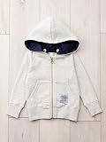 F.O.KIDS (エフオーキッズ) ベビー フード付き ジップ パーカー ベビー服 赤ちゃん 男の子 女の子 長袖 防寒 はおりもの 80㎝ 生後8～12ヶ月頃 オフ