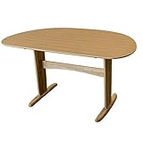 MOONダイニングテーブル 135cm幅 半円形 天然木 ナチュラル VTM-10NA