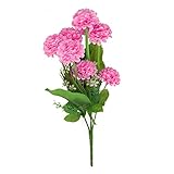 SODIAL(R) 1個　人工シミュレーションアジサイフラワー　 9フラワーボール付き - ピンク