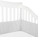 American Baby Company 100% Cotton Percale Crib Bumper, Zigzag Grey by American Baby Company [並行輸入品]