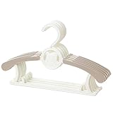 Ymgot ベビー ハンガー すべらない 10本セット 伸縮式 衣類ハンガー 一個二役 多機能 ベビー 用品 (カーキ)