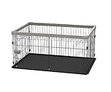 アイリスオーヤマ 犬 サークル ウッディシステムサークル SWS-1200 アッシュグレー