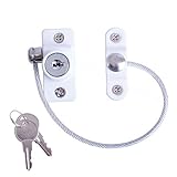 JCP Window & Door Cable Restrictor Lock Child & Baby Safety Security Wire (White) JCP4545 by JCP