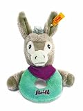 Steiff Issy Donkey Grip Toy with Rattle (Multicoloured, 12cm) by Steiff