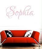 Sophia pink girl name room kids name room wall sticker quote art vinyl decal by Children room sticke