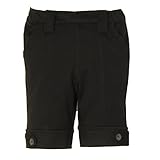 メンズクラブミニ【MEN'SCLUBMINI】すそがダブル風のサイドボタンハーフパンツ80cm:90cm:95cm (90cm, ブラック)